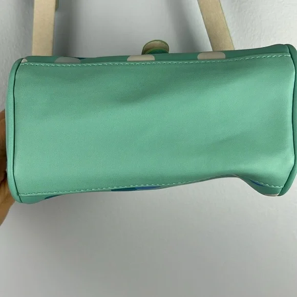 Cath Kidston Kids Retro Polka Dot Buckle Snap Closure Crossbody Bag Green Blue - Picture 9 of 14